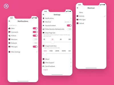 Daily UI #007 - Settings 007 daily 100 daily ui daily ui 7 design dribbble interface iphone xs logo settings sketch ui ui design user interface
