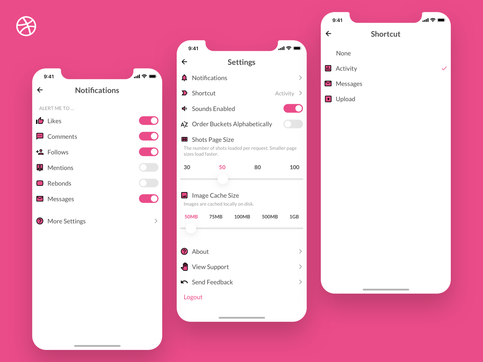 Example of Daily UI #007 - Settings