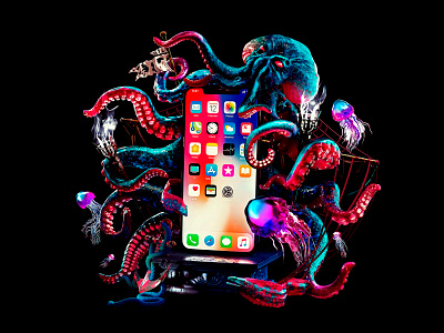 Cthulhu for Allo 3d corona cthulhu iphone monster murena octopus render sale sea