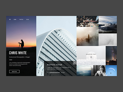 Personal Photography Home page photography photography template template uid