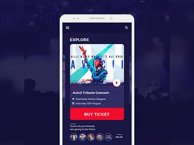 events app UI avicii commerce concert events events app mobile music stories ticket ui ux uxdesign website