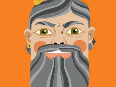 King of the Woods beard illustration king spirit