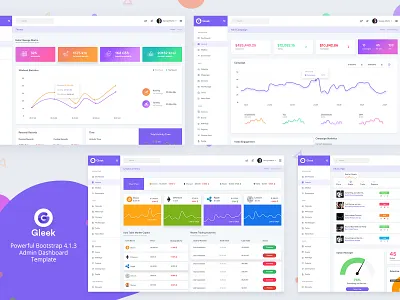 Gleek Dashboard - Powerful Bootstrap 4.1.3 Admin Template admin dashboard admin template bootstrap admin clean dashboad management minimal template theme ui ux design ui design