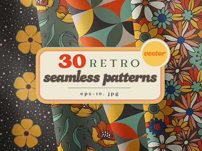 30 Retro Seamless Patterns