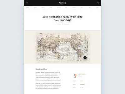 Mapster - Map page atlas balck beige concept content design design maps maps website mapster pastel colors start up ui ux website white