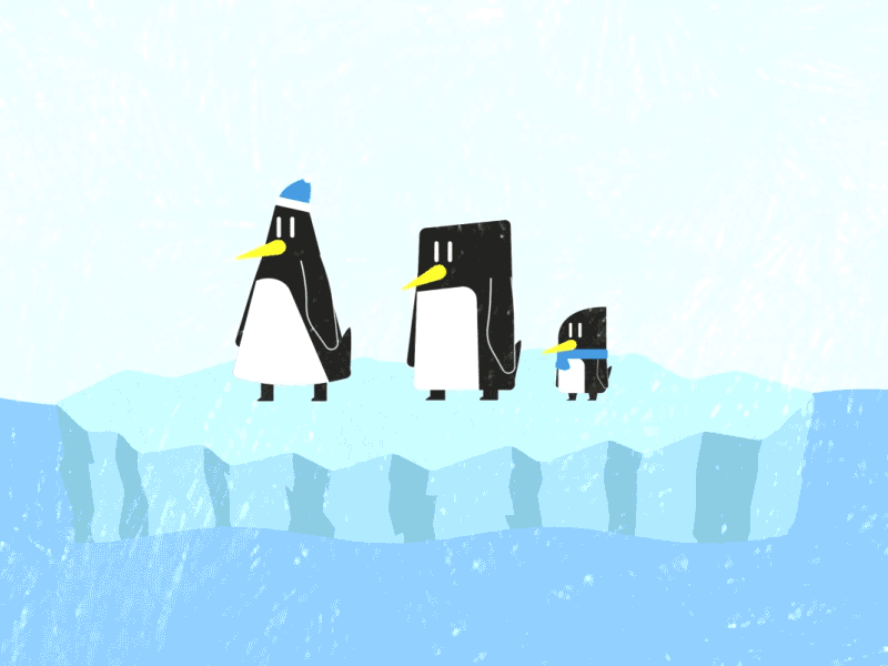 Day 2 - Floating By 2d advent animated animation bear calendar ice iceberg penguin penguin advent polar bear texture