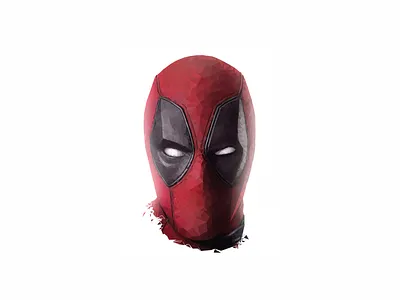 Deadpool fanart artwork deadpool design fanart illustration marvel marvelcomics polygon polygon art red and white