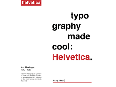 Just having fun black color design helvetica minimal type typography ui web white