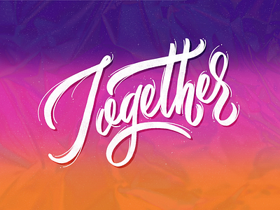 Together 50words bettertogether callygraphy challenge dailytype designspiration goodtype handlettering handmadefont procreate together togetherchallenge2 typegang typematters typeriot typespire