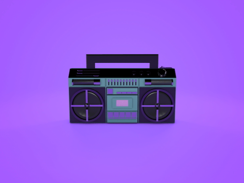 Ghetto 'toast' Blaster 3d animation cinema 4d ghettoblaster gifs illustration motion motion graphics toast vector