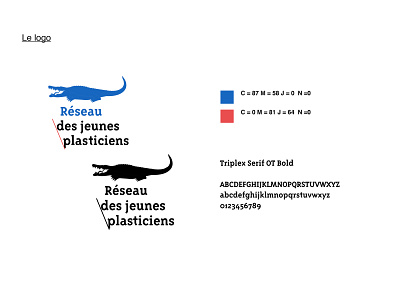 Réseau des jeunes plasticiens branding design flat icon logo minimal print type typography vector