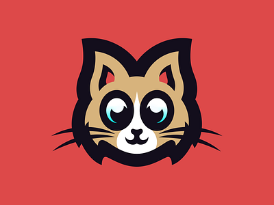 Kitten cat gaming icon illustration logo mark mascot pet sport