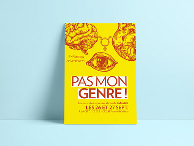 Pas mon genre ! design drawing illustration poster print typography