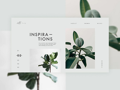 Flower Blog flower green header ui ux design