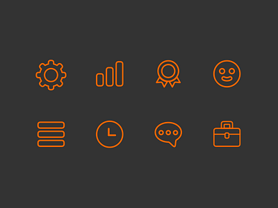 Hacked Icons app hackernews icon icon set icons illustration orange sketch vector