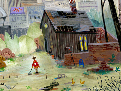 Charlie art charlieandthechocolatefactory gouache illustration painting roalddahl