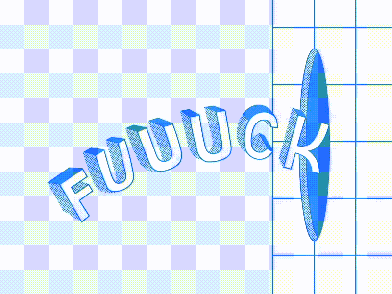 The Sunday Scaries design fuck fuuuck illustration oops type animation typography