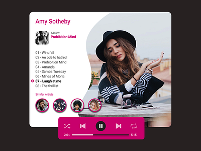 Daily UI - 009 daily 100 daily 100 challenge daily ui 009 dailyui music album music player