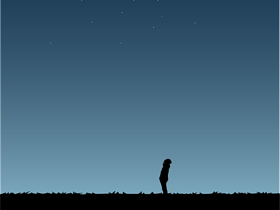 Stargazing Silhouette artwork design illustration silhouette space stargazing