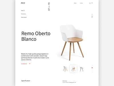 Furniture Page Concept clean dailyui design digital figma furniture minimal re design rebound ui ui ux design uipractice web website whitespace