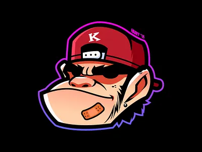 Chimphead animal cartooning chimp mascot design monkey