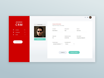 Johawaki Crm User Profile adobe xd design minimal uidesign user profile ux ux ui website