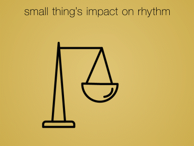 Small Things Impact on Rhythm 2d animation 2d flat art after effect after effects animation animated custom art gif animated gif animation gif art icon motion motion blur original art unique