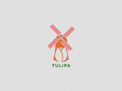 TULIPA branding business flamingo flower logo minimalis modern simple