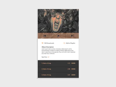 Daily UI #009 Music Player dailui daily challange mobile app music player ui