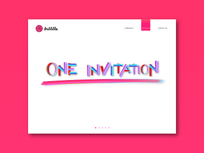 Dribbble Invitation brush dribbble flat design font gradient homepage illustration invitation invite invites landing page layout metro design typography ui ux vector vibrant wallpaper web design