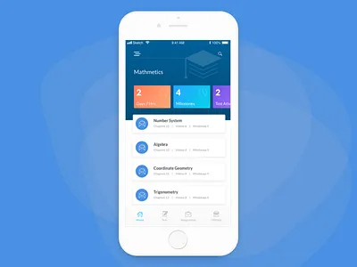 Education App For Subject app ui education app listing mathematics mobile app mobile app design ui ux design
