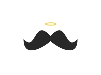 Father, Mustache Angel angel father illustrator logo mustache