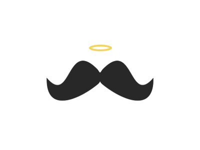 Father, Mustache Angel angel father illustrator logo mustache