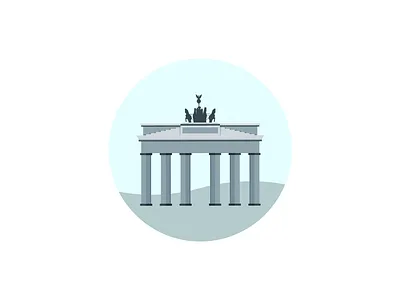 B E R L I N # 2 architecture berlin brandenburg gate brandenburger tor design flat flatdesign germany graphic graphic design icon illustration illustrator sights vector