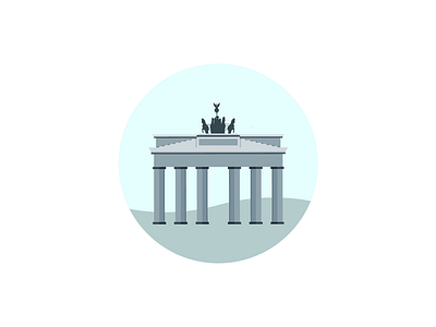 B E R L I N # 2 architecture berlin brandenburg gate brandenburger tor design flat flatdesign germany graphic graphic design icon illustration illustrator sights vector