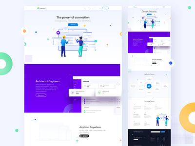 Building Software website blue clean colors design digital elegant flat gradient green illustration juicy landing layout minimal simple typography ui vector website