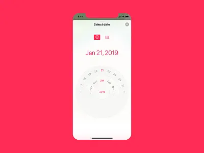 Date Picker - UI Ninja Challenge #1 app design date picker design design thinking ui user experience design user interface ux uxdesign