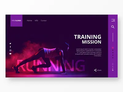 Running & Training Home Page Design app app design brand branding clean design home page icon identity ios logo minimal mobile running app sport sport app ui ux web website