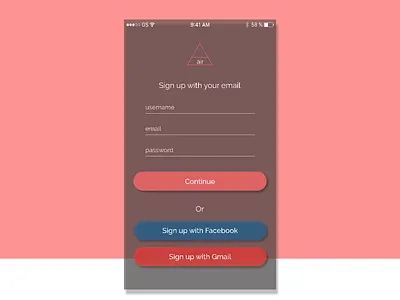 Daily UI 001 dailyui signup ui