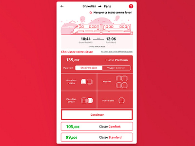 Thalys - Choice of place design graphicdesign invision studio invisionapp mobileapp mobileappdesign ui uidesign userexperiencedesign userinterface uxdesign