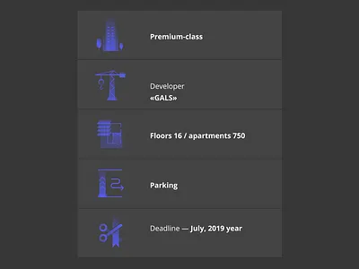 Icons for Web design black blue building developer figma house icon neon vector