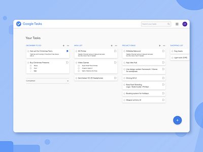 Google Tasks - Redesign design google list material design notebook product redesign tasks to do ui