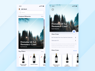 Wine League app ui 应用 设计