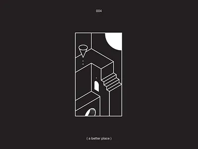 004 3d abstract black brand daily design experimental identity illustration inspiration isometric logo minimal space surreal type typography vector white