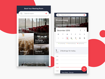 Book Your Meeting Room - Web app interaction design ui ux design visual design web application design web browser app