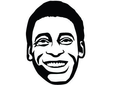 Pele vector image football illustration monochrome pele people soccer vector