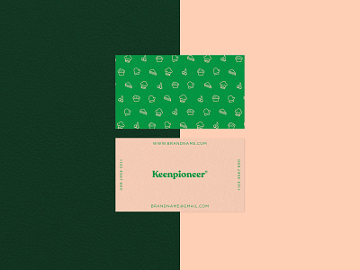 Keenpioneer (business card) baker brand branding cake design identity logo logomark logotype minimal