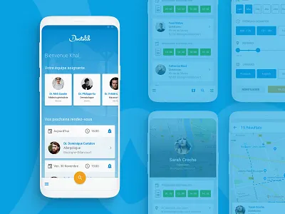 UX Challenge 2 : Doctolib android app card care concept app design doctolib doctor doctor app experience health health app health care improve product ui ux