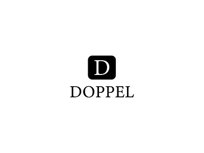 Doppel branding design flat icon illustration logo minimal type vector