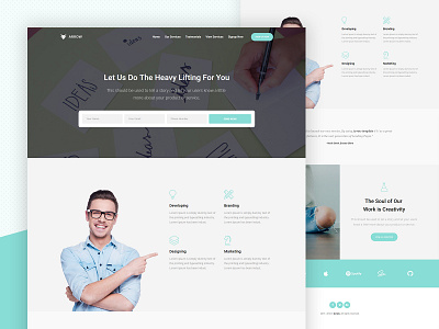 Arrow - Landing Page clean colorful envato graphics html landing page modern themeforest ui design ui development web webdesign website